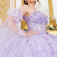 Off Shoulder Puff Sleeve Quinceanera Dress by Cinderella Couture USA AS8210J