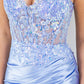 Sequin Floral V-Neckline Party Dress by Cinderella Couture USA AS8213J