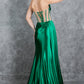 Strapless Satin Leg Slit Sheath Party Dress by Cinderella Couture USA AS8214J