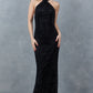 Beaded Halter Neckline Party Dress by Cinderella Couture USA AS8217J