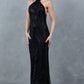 Beaded Halter Neckline Party Dress by Cinderella Couture USA AS8217J