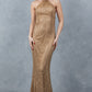 Beaded Halter Neckline Party Dress by Cinderella Couture USA AS8217J