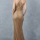 Beaded Halter Neckline Party Dress by Cinderella Couture USA AS8217J