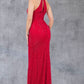 Beaded Halter Neckline Party Dress by Cinderella Couture USA AS8217J