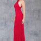 Beaded Halter Neckline Party Dress by Cinderella Couture USA AS8217J