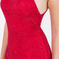 Beaded Halter Neckline Party Dress by Cinderella Couture USA AS8217J