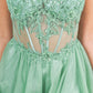 Glitter V-Neckline A-Line Party Dress by Cinderella Couture USA AS8238J