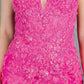 Plunging Neckline Leg Slit Mermaid Party Dress by Cinderella Couture USA AS8241J