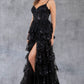 Sequin A-Line Leg Slit Party Dress by Cinderella Couture USA AS8248J