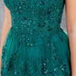 Sequin A-Line Leg Slit Party Dress by Cinderella Couture USA AS8248J