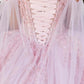 Broach Off Shoulder Cape Quinceanera Dress by Cinderella Couture USA AS8270J