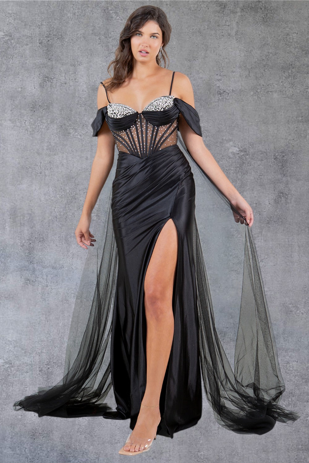 Embellished Sweetheart Neckline Party Dress by Cinderella Couture USA AS8273J