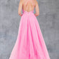 Open Back V-Neckline A-Line Party Dress by Cinderella Couture USA AS8275J