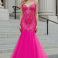 Corset Plunging Neckline Mermaid Party Dress by Cinderella Couture USA AS8276J