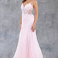 Embroidery Plunging Neckline Mermaid Party Dress by Cinderella Couture USA AS8276J
