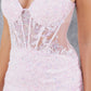 Corset Plunging Neckline Mermaid Party Dress by Cinderella Couture USA AS8276J