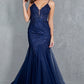 Embroidery V-Neckline Mermaid Party Dress by Cinderella Couture USA AS8178J