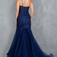 Embroidery V-Neckline Mermaid Party Dress by Cinderella Couture USA AS8178J
