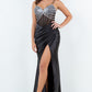 Sweetheart Neckline Leg Slit Party Dress by Cinderella Couture USA AS8285J