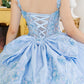 Two Tone with Tail Quinceanera Dress by Cinderella Couture USA AS8310J