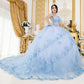 Two Tone with Tail Quinceanera Dress by Cinderella Couture USA AS8310J