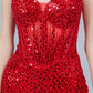 Spaghetti Straps High Side Slit Dress by Cinderella Couture USA AS8329J