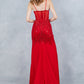 Spaghetti Straps High Side Slit Dress by Cinderella Couture USA AS8329J