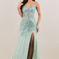 Spaghetti Straps High Side Slit Dress by Cinderella Couture USA AS8329J