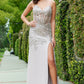 Spaghetti Straps High Side Slit Dress by Cinderella Couture USA AS8329J
