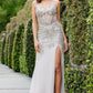 Spaghetti Straps High Side Slit Dress by Cinderella Couture USA AS8329J