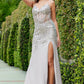 Spaghetti Straps High Side Slit Dress by Cinderella Couture USA AS8329J