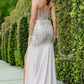 Spaghetti Straps High Side Slit Dress by Cinderella Couture USA AS8329J
