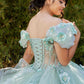 Super Long Off Shoulder Quinceanera Dress by Cinderella Couture USA AS8330J