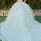 Super Long Off Shoulder Quinceanera Dress by Cinderella Couture USA AS8330J