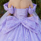 Beadwork Butterfly Sleeve Quinceanera Dress by Cinderella Couture USA AS8350J