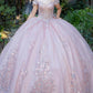 Floral Appliques Off Shoulder Quinceanera Dress by Cinderella Couture USA AS8370J