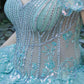 Floral Appliques Off Shoulder Quinceanera Dress by Cinderella Couture USA AS8370J