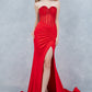 Strapless Sparkle Leg Slit Dress by Cinderella Couture USA AS8443J