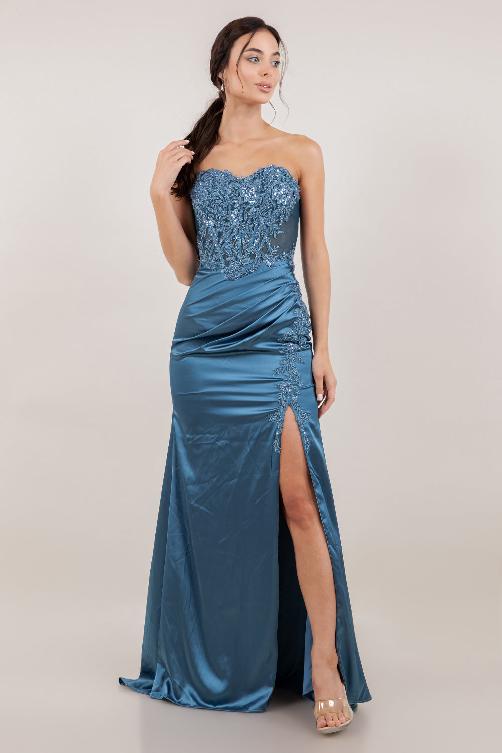 Strapless Sweetheart Neckline Dress by Cinderella Couture USA AS8453J