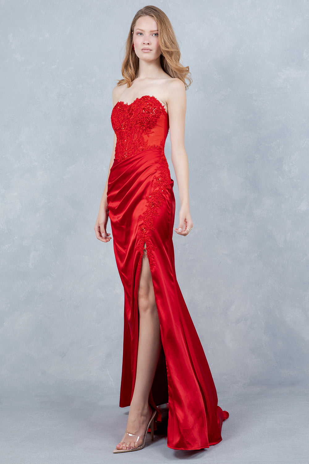 Strapless Sweetheart Neckline Dress by Cinderella Couture USA AS8453J