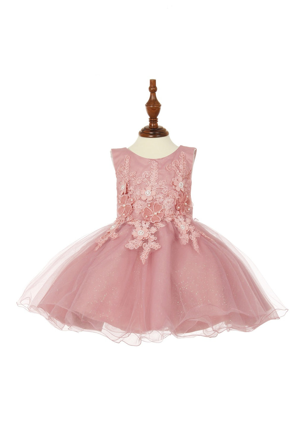 Lace Glitter Tulle Baby Dress by Cinderella Couture USA AS9110