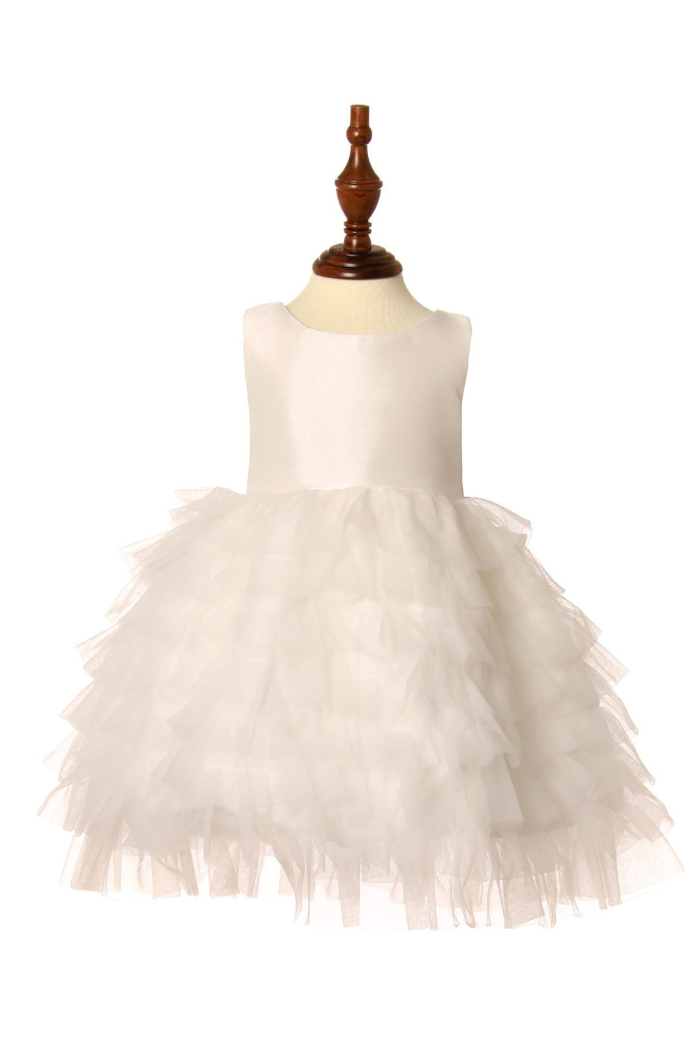 Elegant Tulle Ruffled Baby Dress by Cinderella Couture USA AS9118B