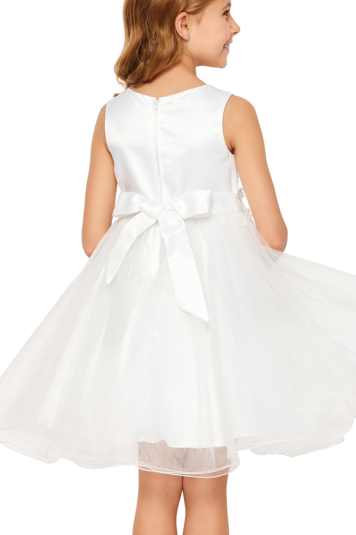 Floral Bodice Lace Girl Dress by Cinderella Couture USA AS9122