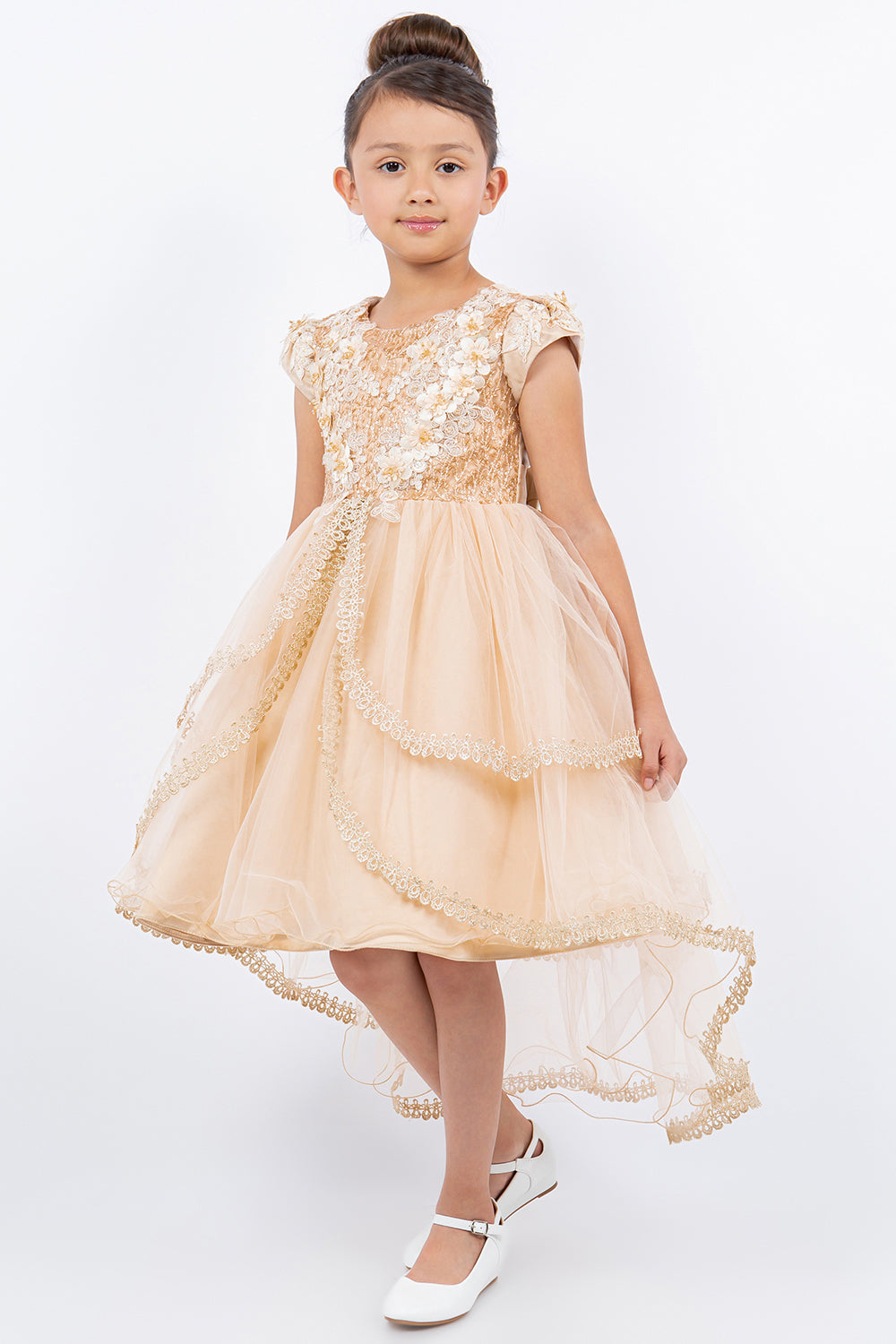 Sequin Cap Sleeve Flower Girl Dress by Cinderella Couture USA AS9123