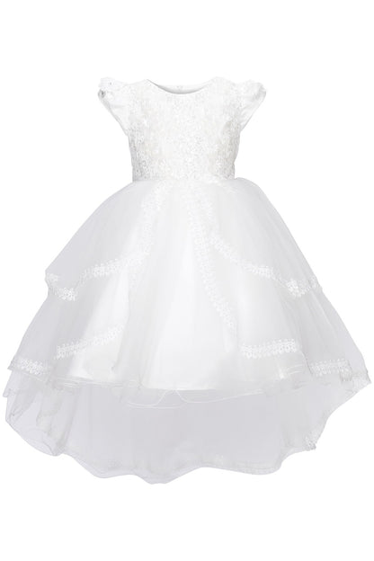 Sequin Cap Sleeve Flower Girl Dress by Cinderella Couture USA AS9123