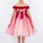 Off Shoulder Glitter Tulle Flower Girl Dress by Cinderella Couture USA AS9130