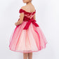 Off Shoulder Glitter Tulle Flower Girl Dress by Cinderella Couture USA AS9130