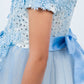 Off Shoulder Glitter Tulle Flower Girl Dress by Cinderella Couture USA AS9130