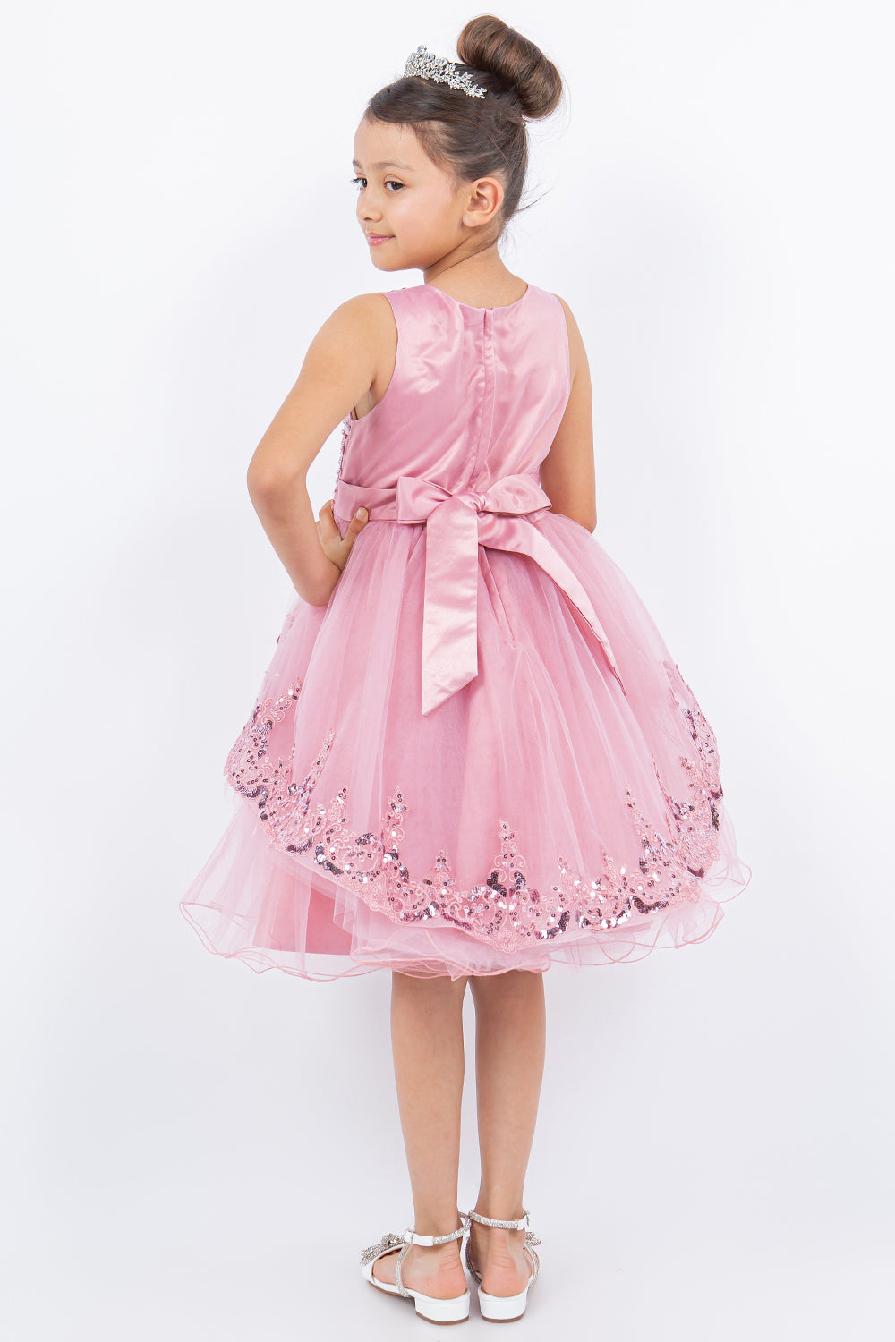 Embellished Sleeveless A-Line Girl Party Dress by Cinderella Couture USA AS9132