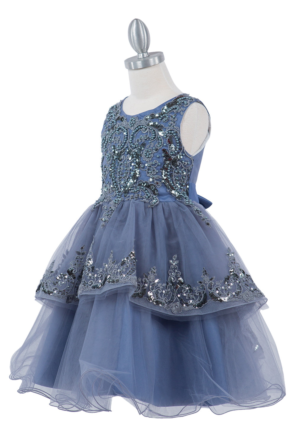 Embellished Sleeveless A-Line Girl Party Dress by Cinderella Couture USA AS9132